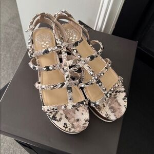 Vince Camuto Snake Print Platform Sandals
